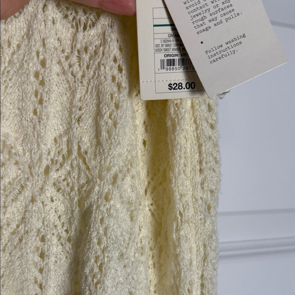 NWT A new day Cream Lace Pencil Skirt - Picture 7 of 9